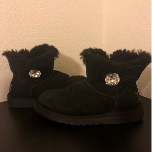 UGG Swarovski Bailey Button Mini Black